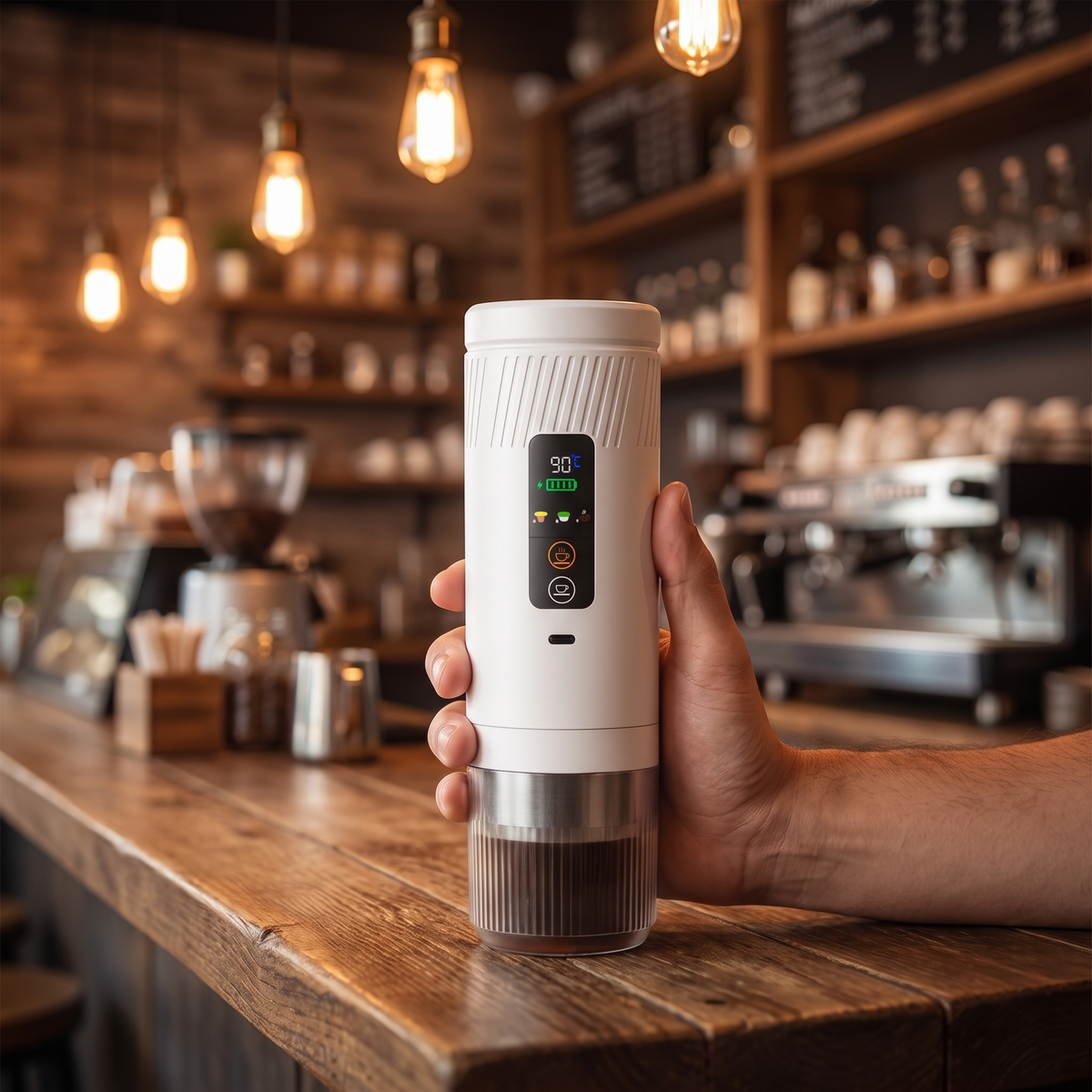 Pack Duo Kofee & Out tenu en main dans un café