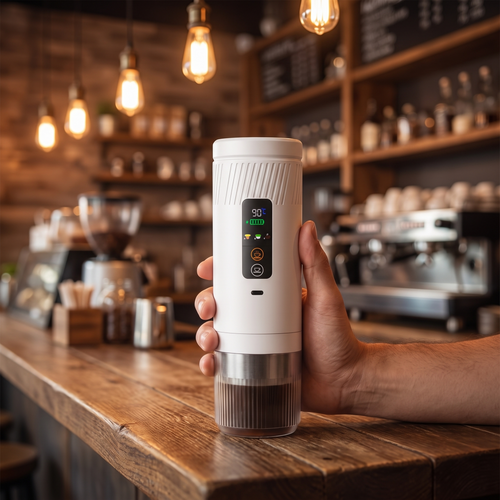 Pack Duo Kofee & Out tenu en main dans un café